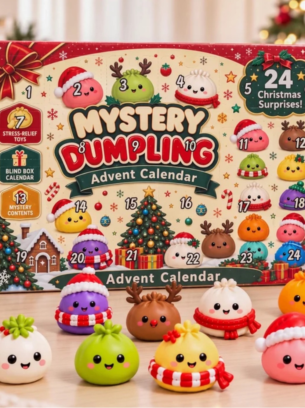 Dumpling Advent Calendar - Holiday Surprise Toy Set New Sealed